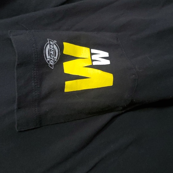 Dickies Black Tee with Yellow Details Size Large - Picture 2 of 5